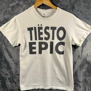VTG Y2K EDM Tiesto EPIC T-Shirt Unisex Size Small White Official Merchandise!